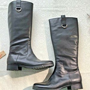 Lauren Ralph Lauren Sagira II Leather Riding Boots Black (8)